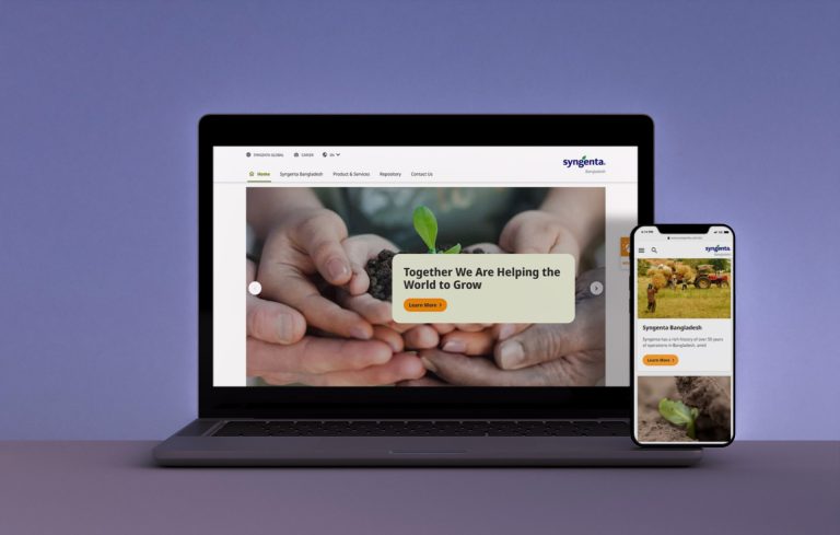 Syngenta Bangladesh website shown in our published case study
