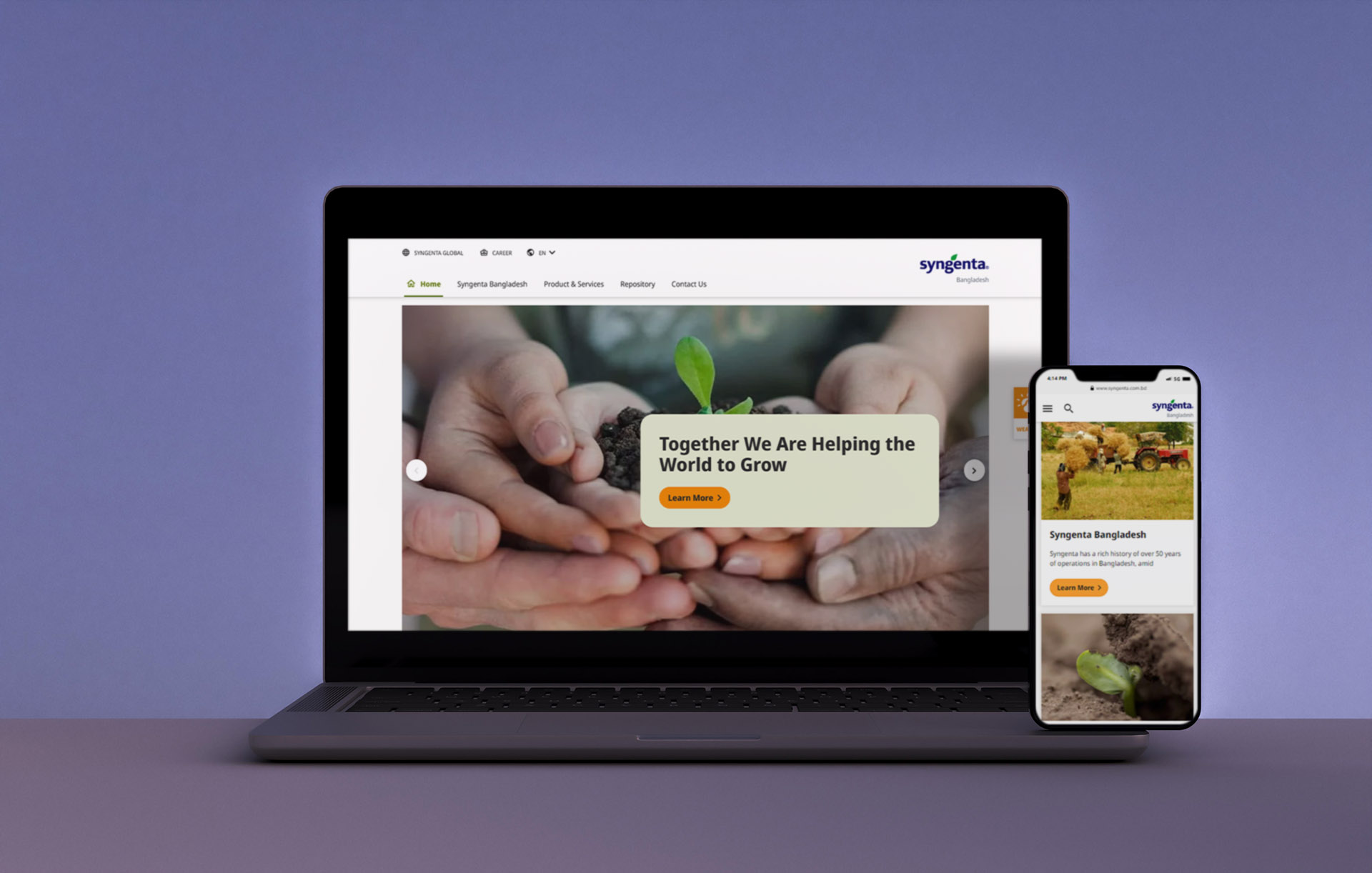 Syngenta Website Design Banner