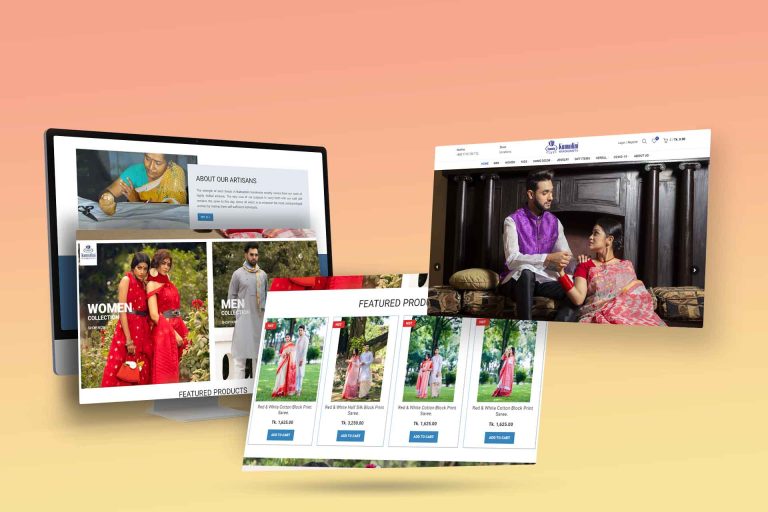 Kumudini Handicrafts website shown in our published case study
