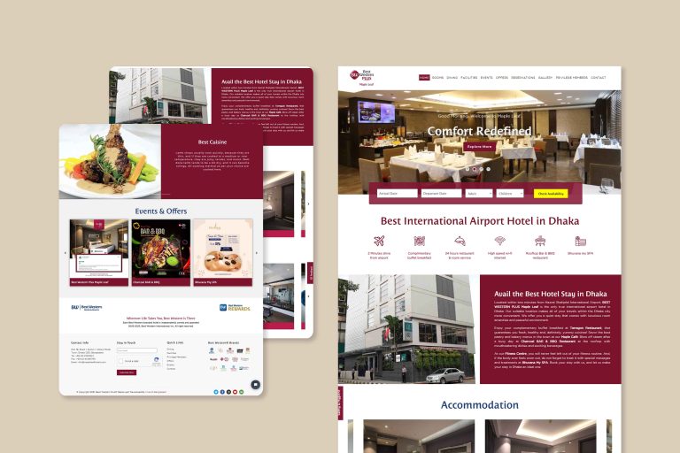 Best Western Plus Maple Leaf website shown in our published case study
