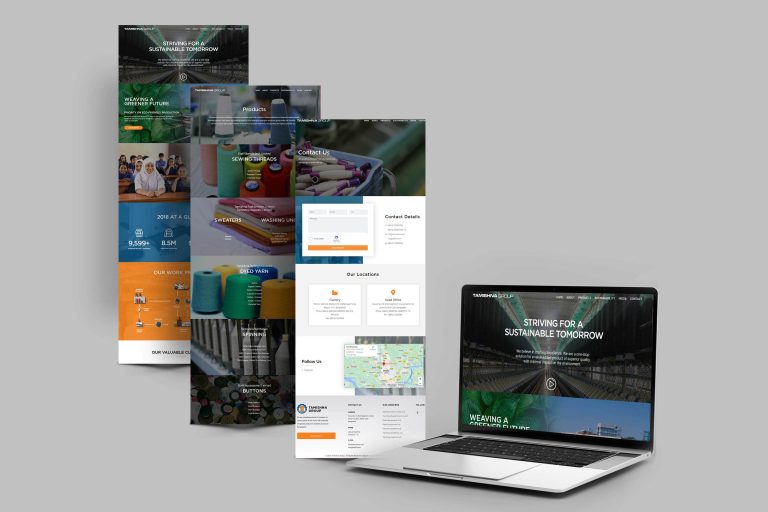 Tamishna Group website shown in our published case study