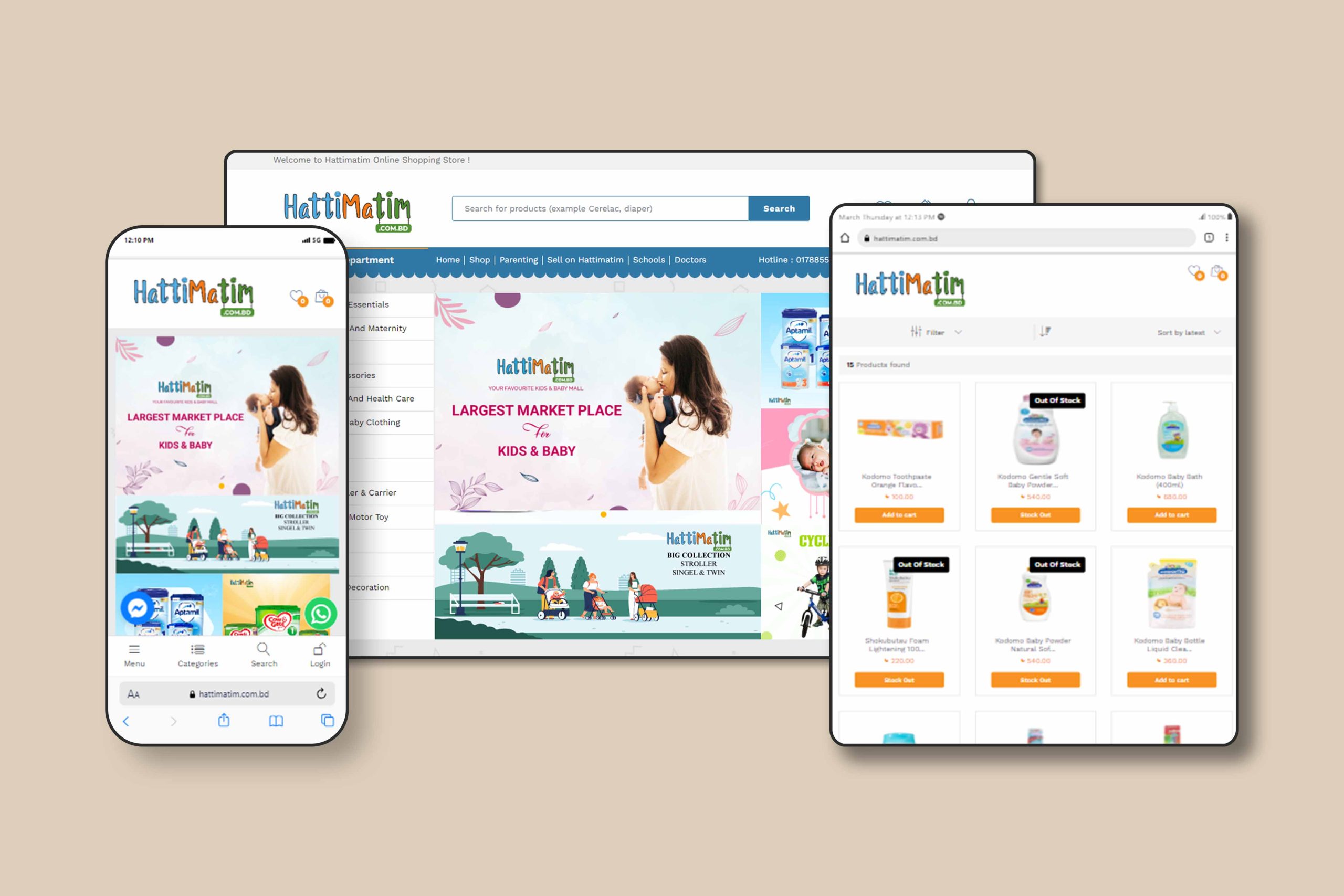 Hattimatim website design responsiveness