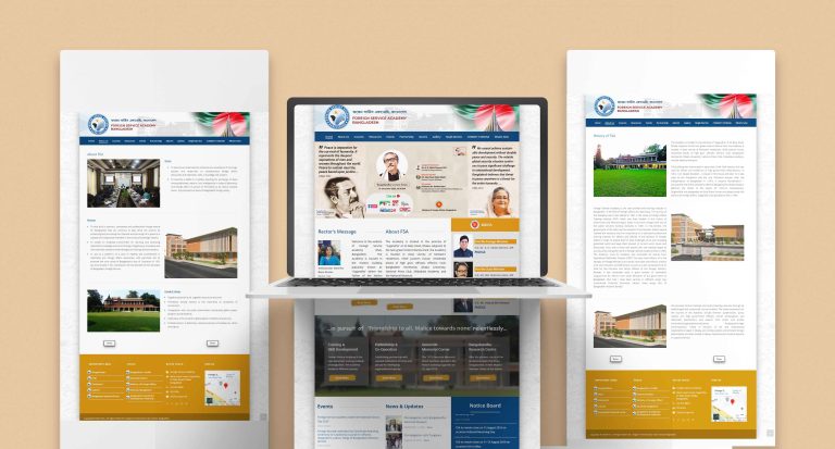 Foreign Service Academy website shown in our published case study