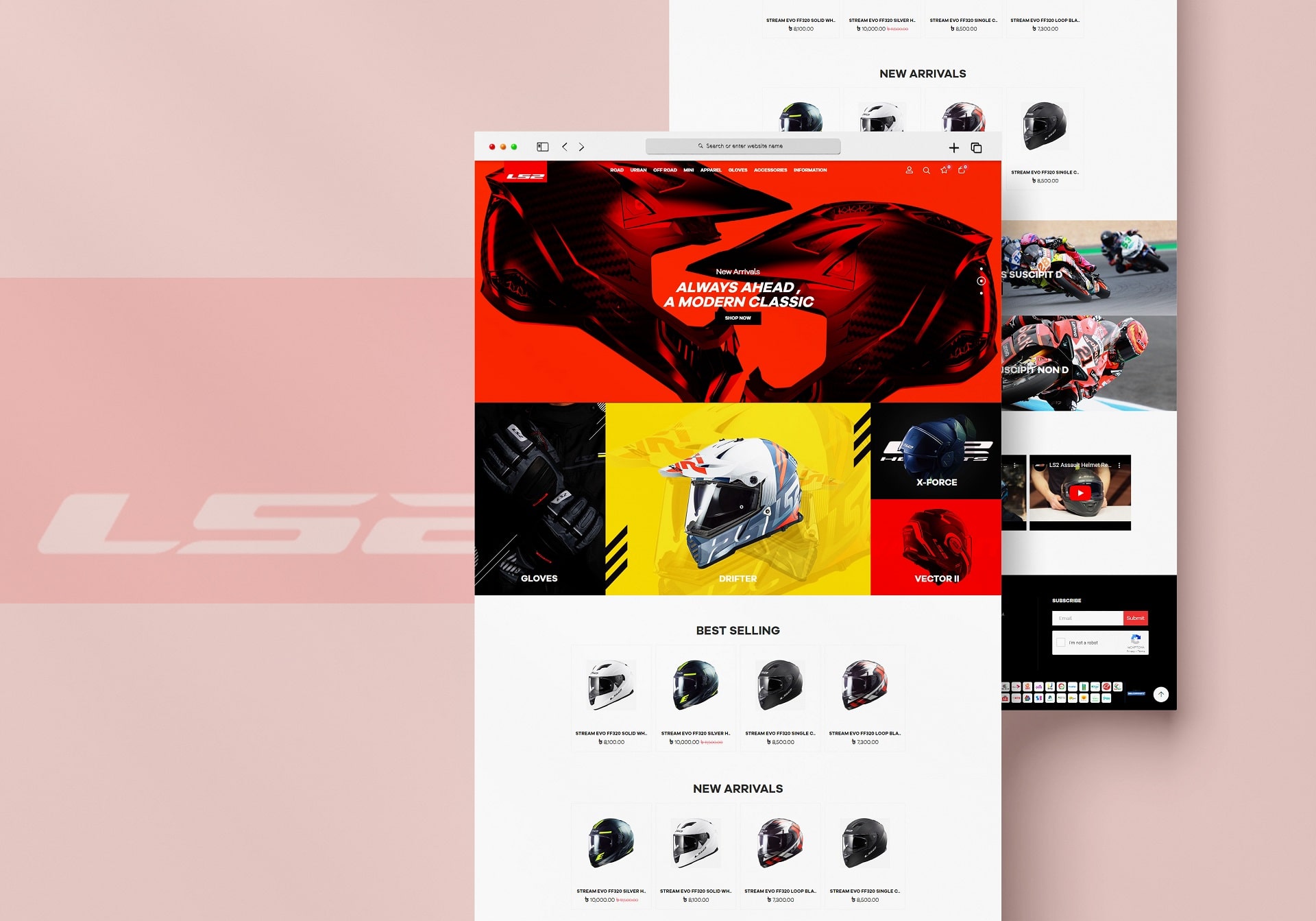 LS2 website design mockup