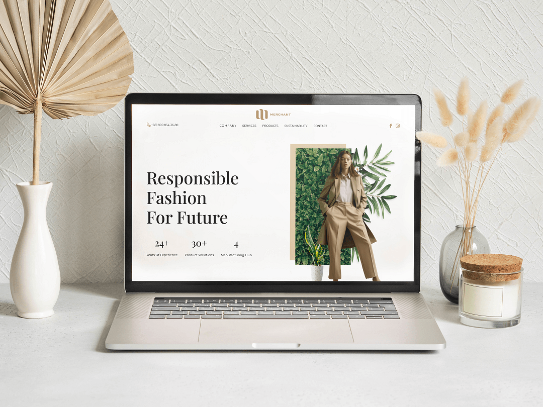Merchant Website mock up 01