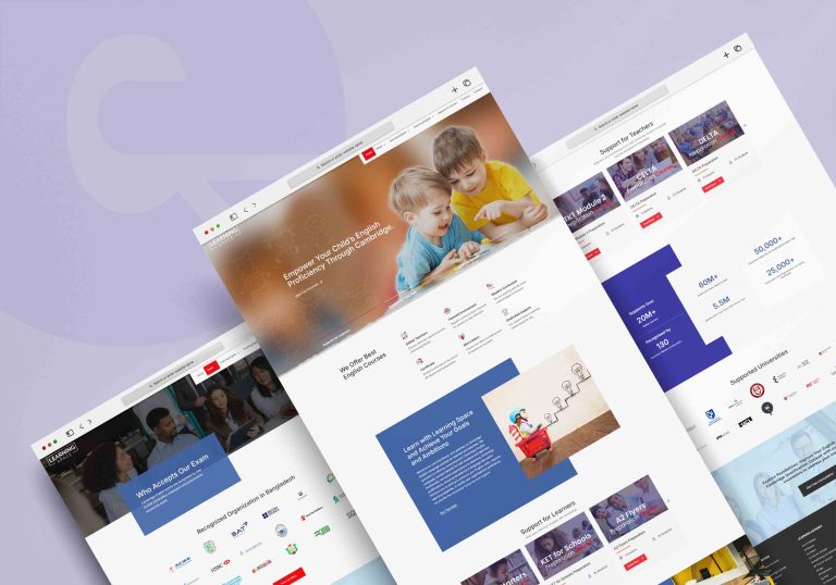 Learning Space website shown in our published case study