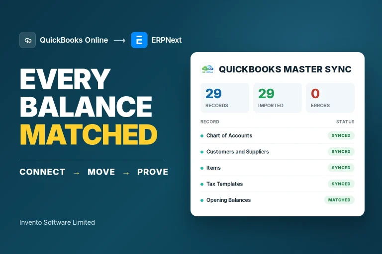 QuickBooks to ERPNext migration cover
