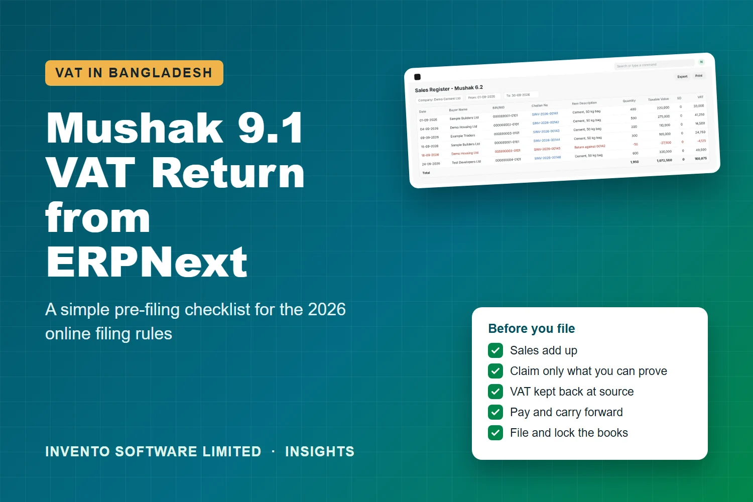 Mushak 9.1 VAT return from ERPNext: a five-step pre-filing checklist