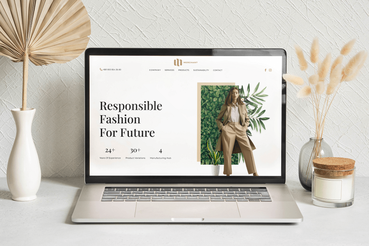 Merchant Website mock up 01